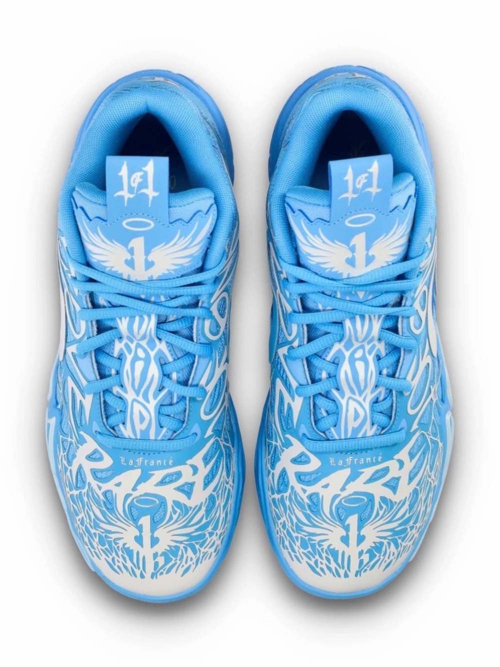 Kids Blue Graphic Athletic Shoes